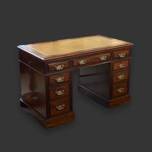 Late 19th Century Walnut Pedestal Desk