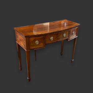 George III Style Mahogany Bow Front Side Table