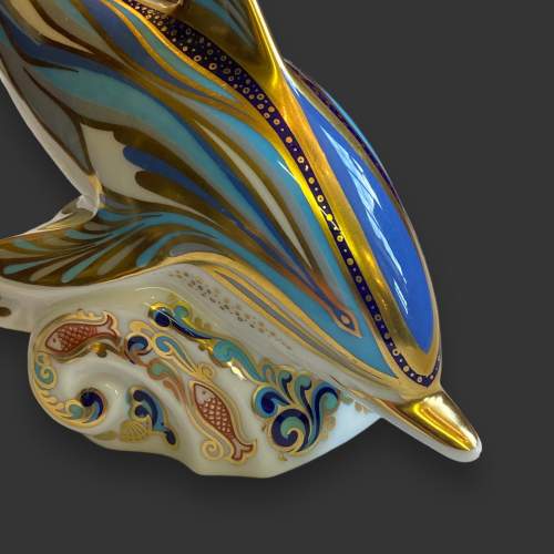 Royal Crown Derby Paperweight of a Dolphin image-2