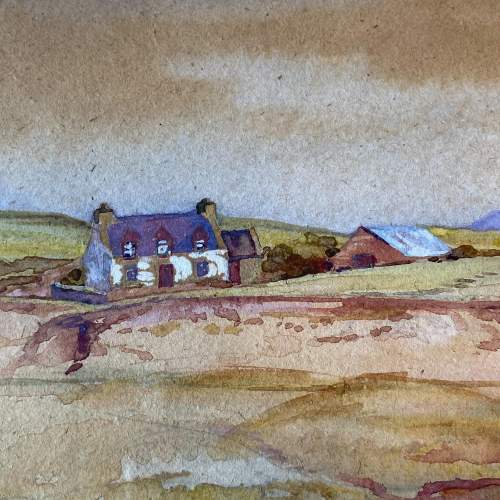 Watercolour of Croft at Opinan Westeross by A.D.A McCrindle image-2