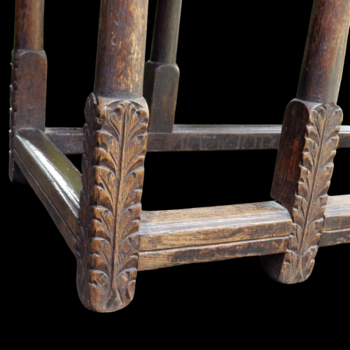Antique 18th Century Carved Oak Hall Vestibule Table image-3