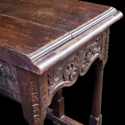 Antique 18th Century Carved Oak Hall Vestibule Table image-4