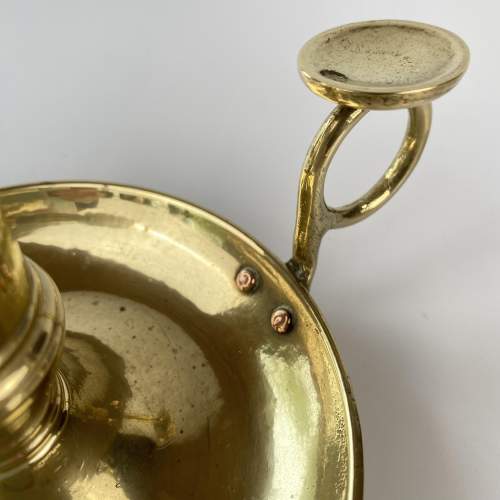 Pair of Brass Chambersticks with Pushers and Original Snuffers image-3