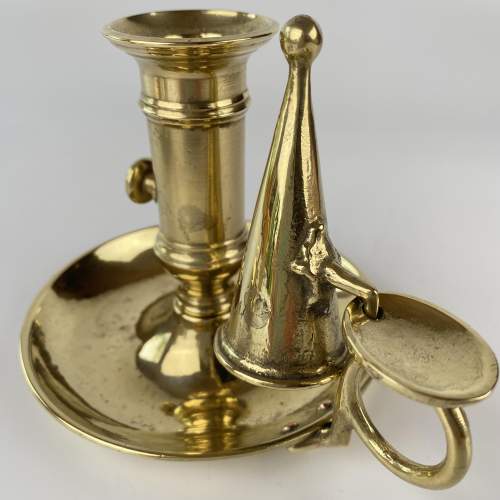 Pair of Brass Chambersticks with Pushers and Original Snuffers image-5