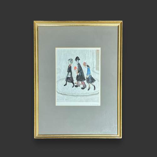 L.S.Lowry Ltd Edition print "The Family" pencil signed FATG stamp image-1