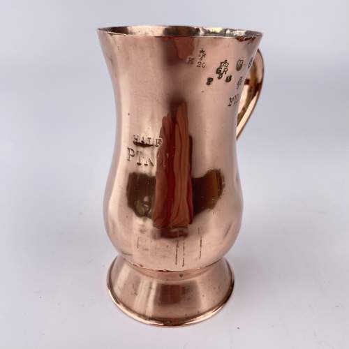 Copper Half Pint Tankard Measure image-3
