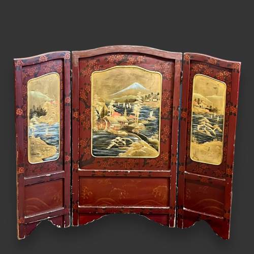 Early 20th Century Chinoiserie Folding Fire Screen image-2