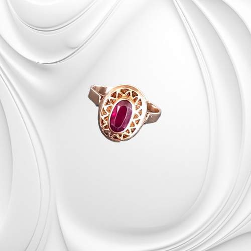 14ct Gold 0.6ct Ruby Ring image-1