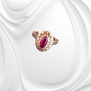 14ct Gold 0.6ct Ruby Ring