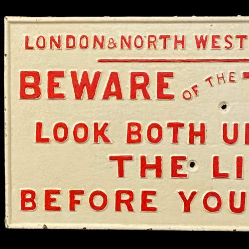 LNWR Original Painted Cast Iron Sign image-2