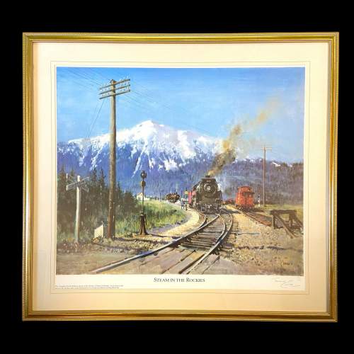 Steam in the Rockies Limited Edition Print by Terence Cuneo image-1