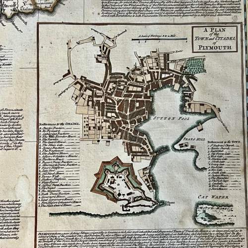 Original Map of Devonshire by Emanuel Bowen image-4