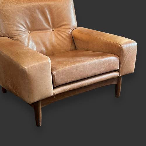 Pair of G Plan Leather Lounge Chairs image-4