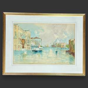 Italian School Watercolour of The Grand Canal Venice