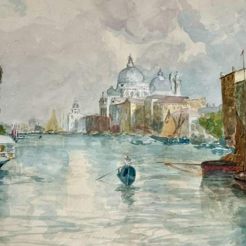Italian School Watercolour of The Grand Canal Venice image-3