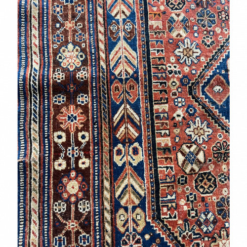 Decorative Hand Knotted Persian Qashqai Rug Circa 1930 - 1950 image-4