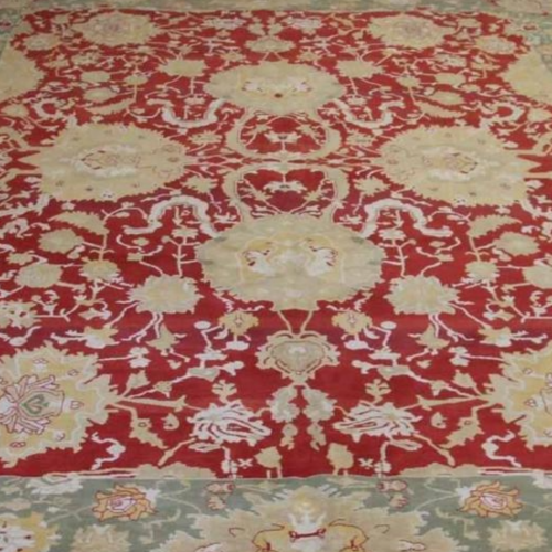 Decorative Hand Knotted Indian Agra Area Rug - Large Carpet image-4