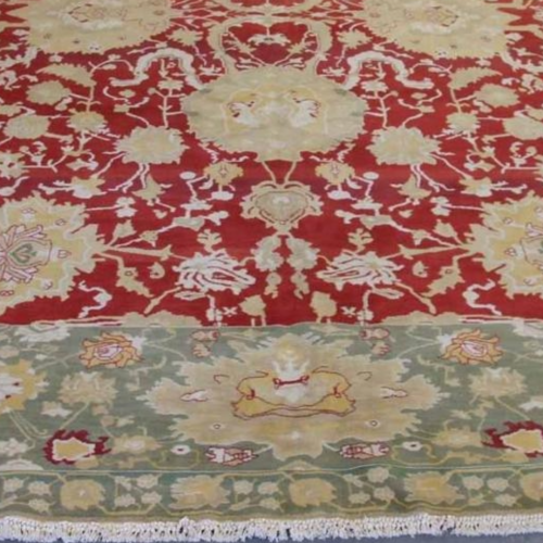 Decorative Hand Knotted Indian Agra Area Rug - Large Carpet image-5