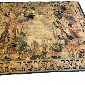 Decorative Hand Knotted English Tapestry Circa 19th Century
