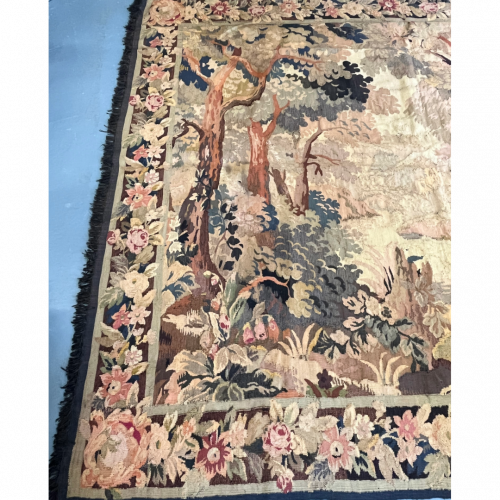 Decorative Hand Knotted English Tapestry Circa 19th Century image-3