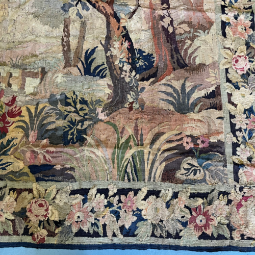 Decorative Hand Knotted English Tapestry Circa 19th Century image-4
