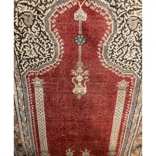 Stunning Hand Knotted Turkish Enjelas rug circa Mid 1900s - rare image-3