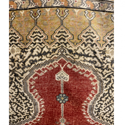 Stunning Hand Knotted Turkish Enjelas rug circa Mid 1900s - rare image-4