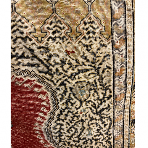 Stunning Hand Knotted Turkish Enjelas rug circa Mid 1900s - rare image-5