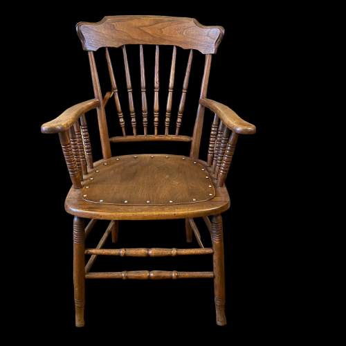 19th Century Oak Carver Chair image-2