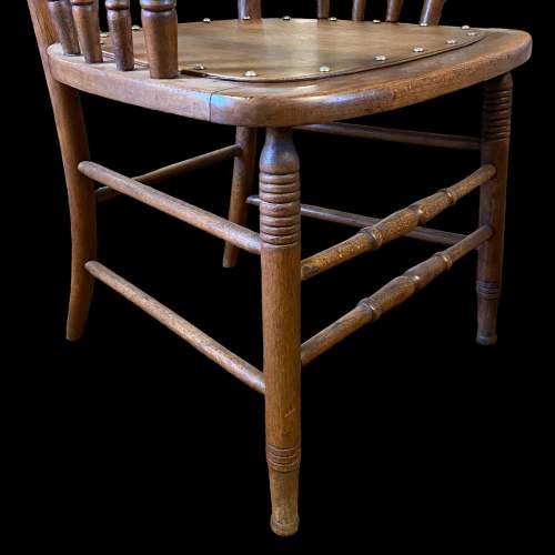 19th Century Oak Carver Chair image-6