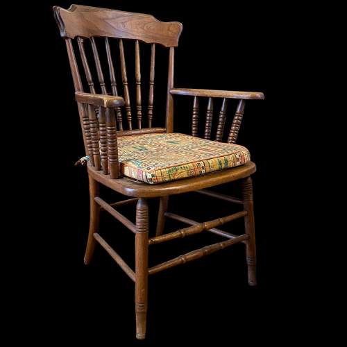 19th Century Oak Carver Chair image-4