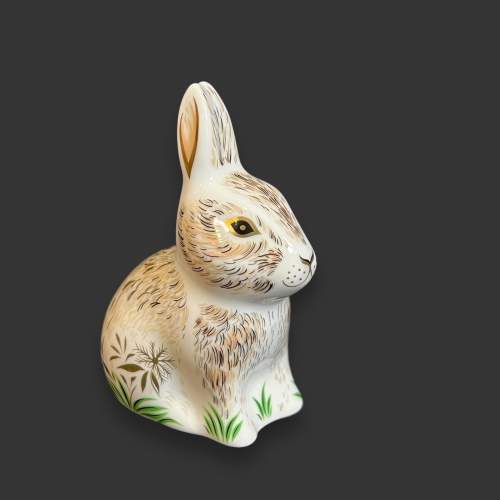 Royal Crown Derby Collectors Guild Nibbles the Rabbit Paperweight image-1