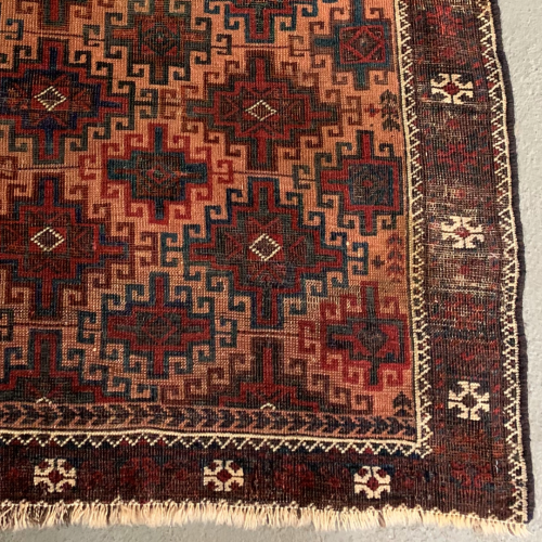 Attractive Hand Knotted Persian Belouch Tribal Rug image-2