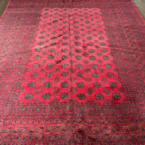 Traditional Afghan Ersari Area Rug Large Carpet Gull Design image-2