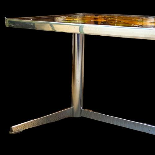 1960s Belgian Adri Chrome & Tile Top Coffee Table image-5