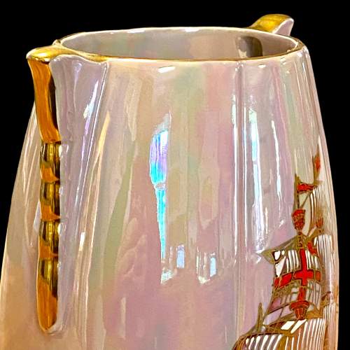 Crown Devon Fieldings 1930s Galleon Lustre Vase image-2