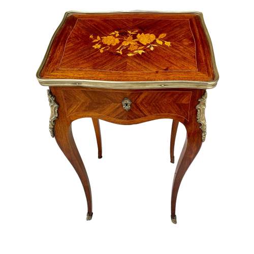 Inlaid Rosewood Sewing Table image-1