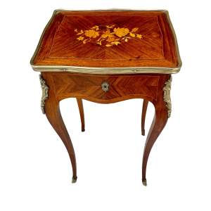 Inlaid Rosewood Sewing Table