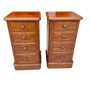 A Pair of Mahogany Bedside Chests