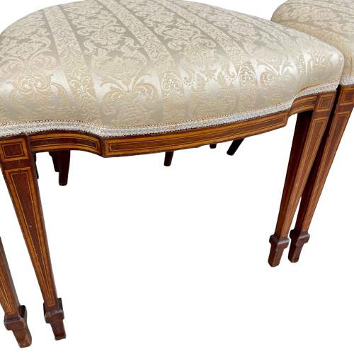 Set of Six Inlaid Dining Chairs image-5