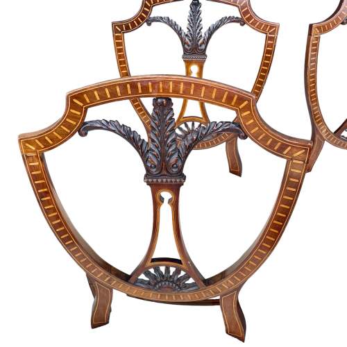 Set of Six Inlaid Dining Chairs image-6