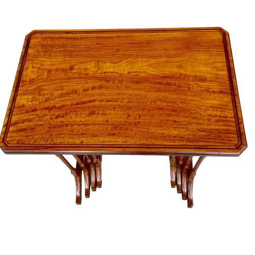 Satinwood Nest of Four Tables image-3