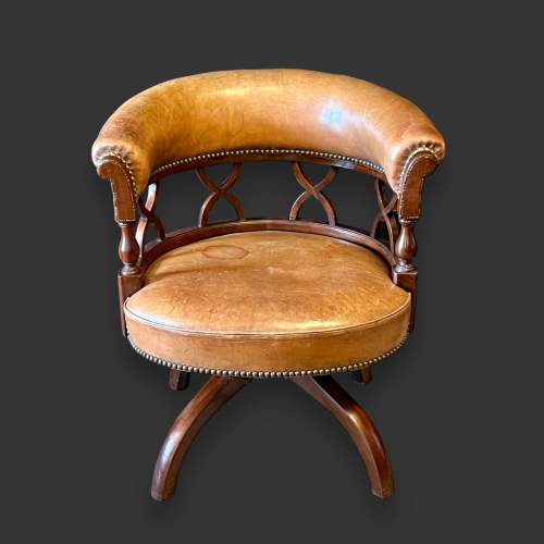 Edwardian Mahogany Desk Chair image-2