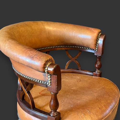 Edwardian Mahogany Desk Chair image-3