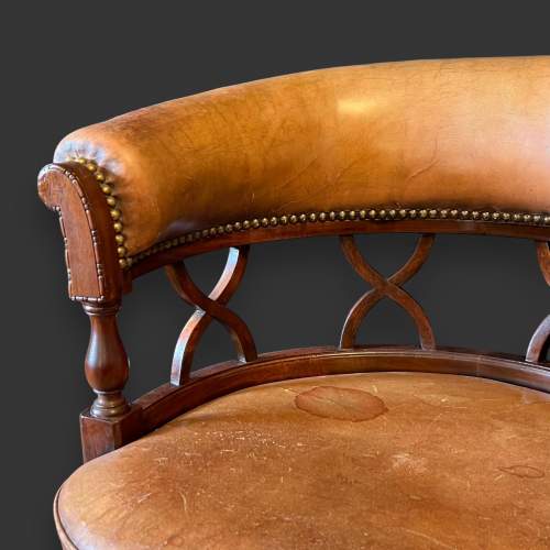 Edwardian Mahogany Desk Chair image-4