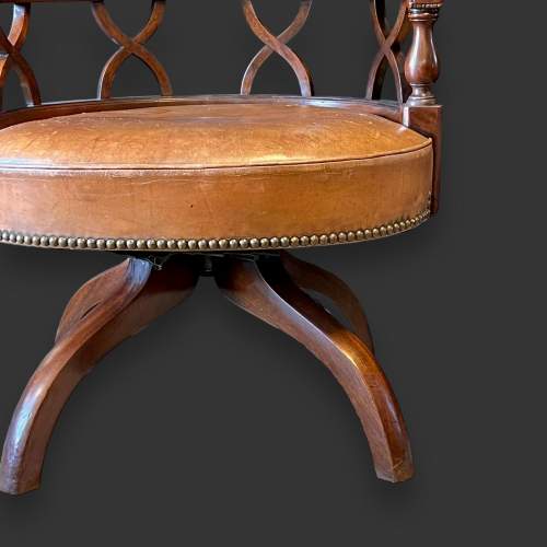Edwardian Mahogany Desk Chair image-5