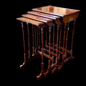 Edwardian Mahogany Quartetto Nest of Tables