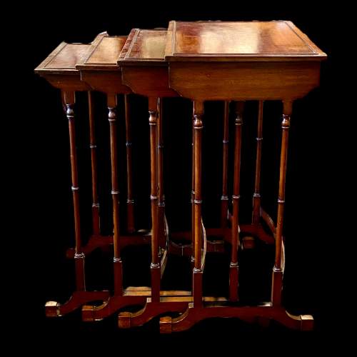 Edwardian Mahogany Quartetto Nest of Tables image-2