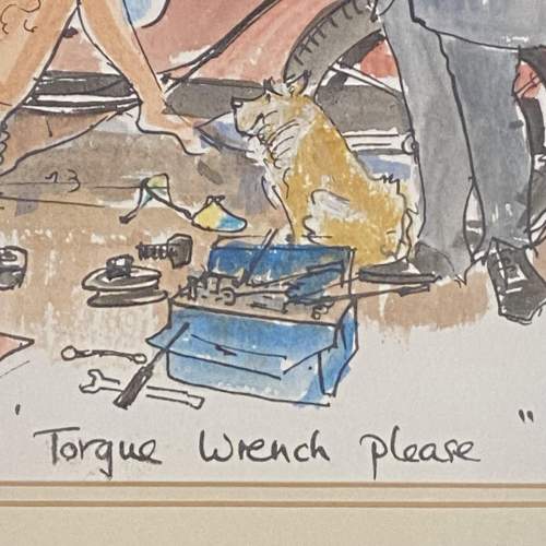 Torque Wrench Please Watercolour Painting by Mark Huskinson image-3