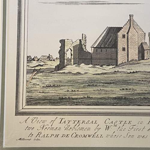 18th Century Hand Coloured Engraving of Tattershall Castle image-2